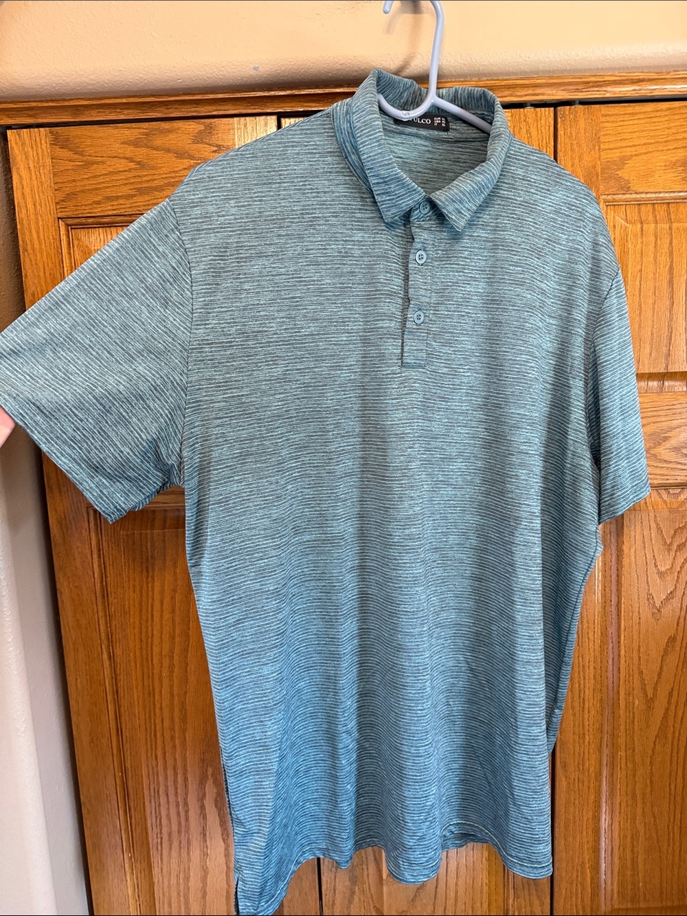 Men's Lightweight Heathered Polo - Blue Green-XL